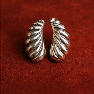 Silver Shell-Shaped Earrings